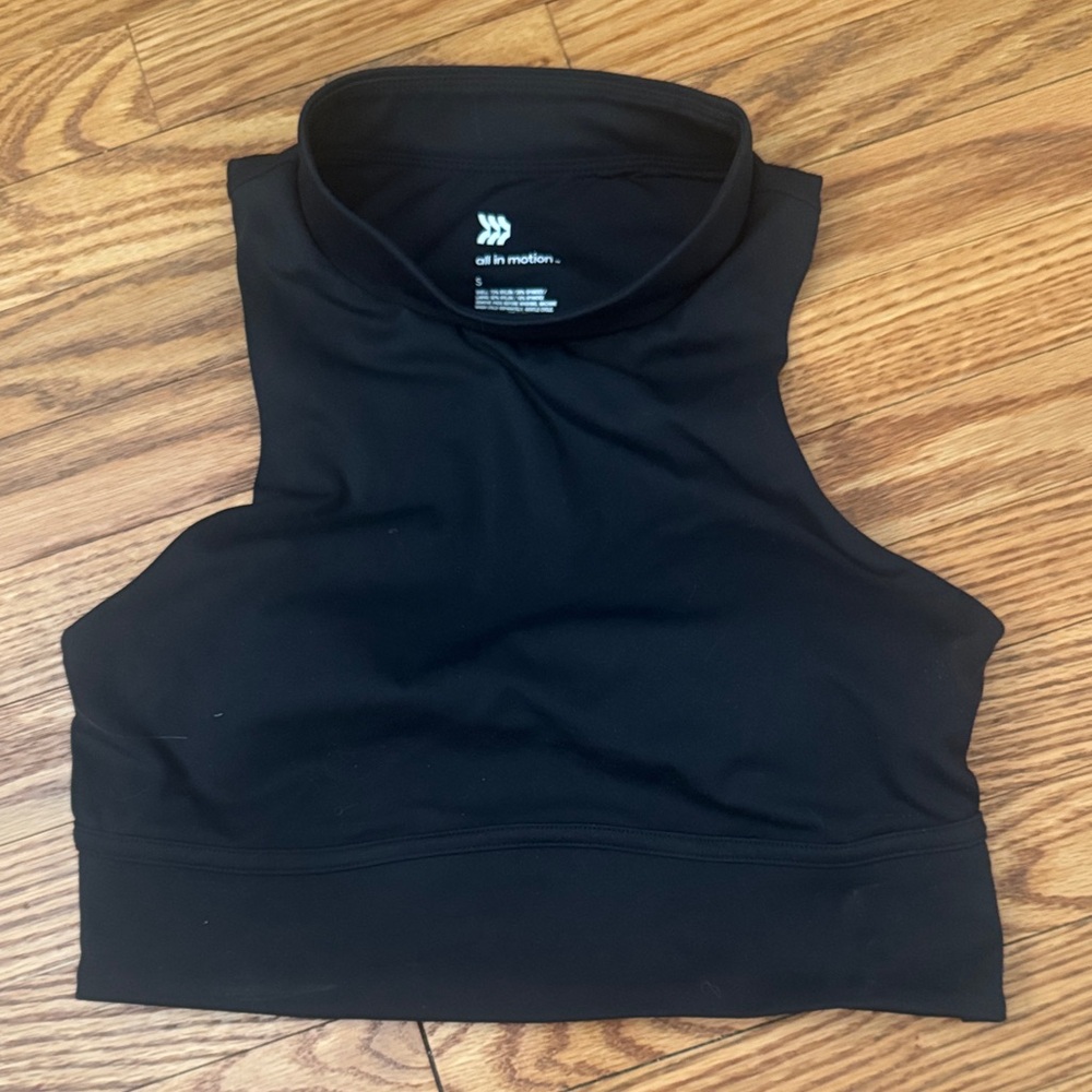 All in Motion Black Women's Longline Bra